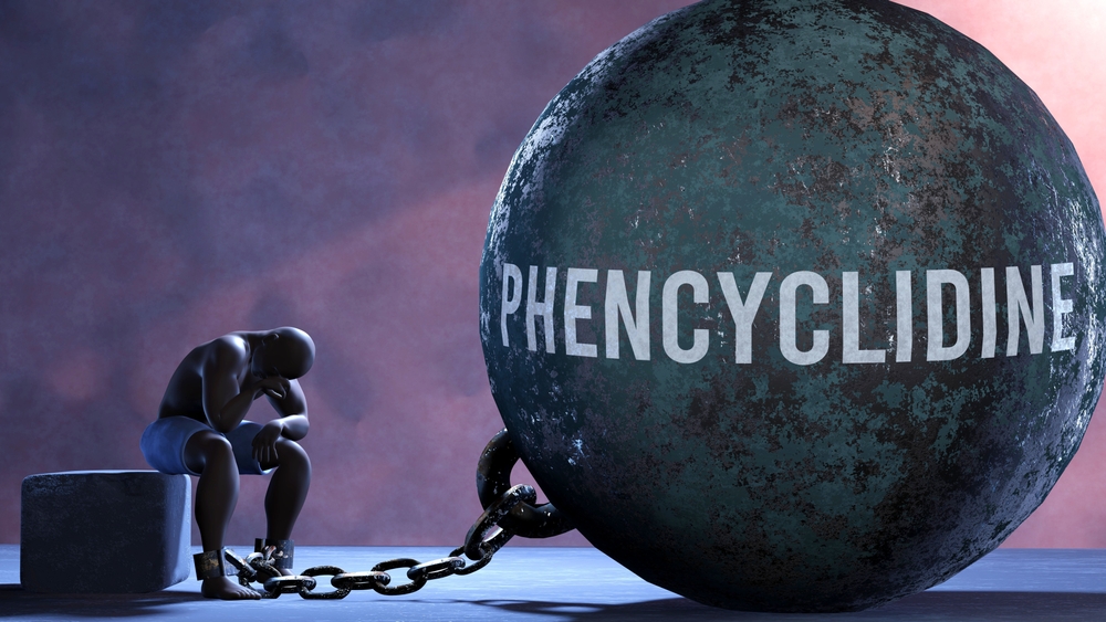 phencyclidine pcp rock chained to man